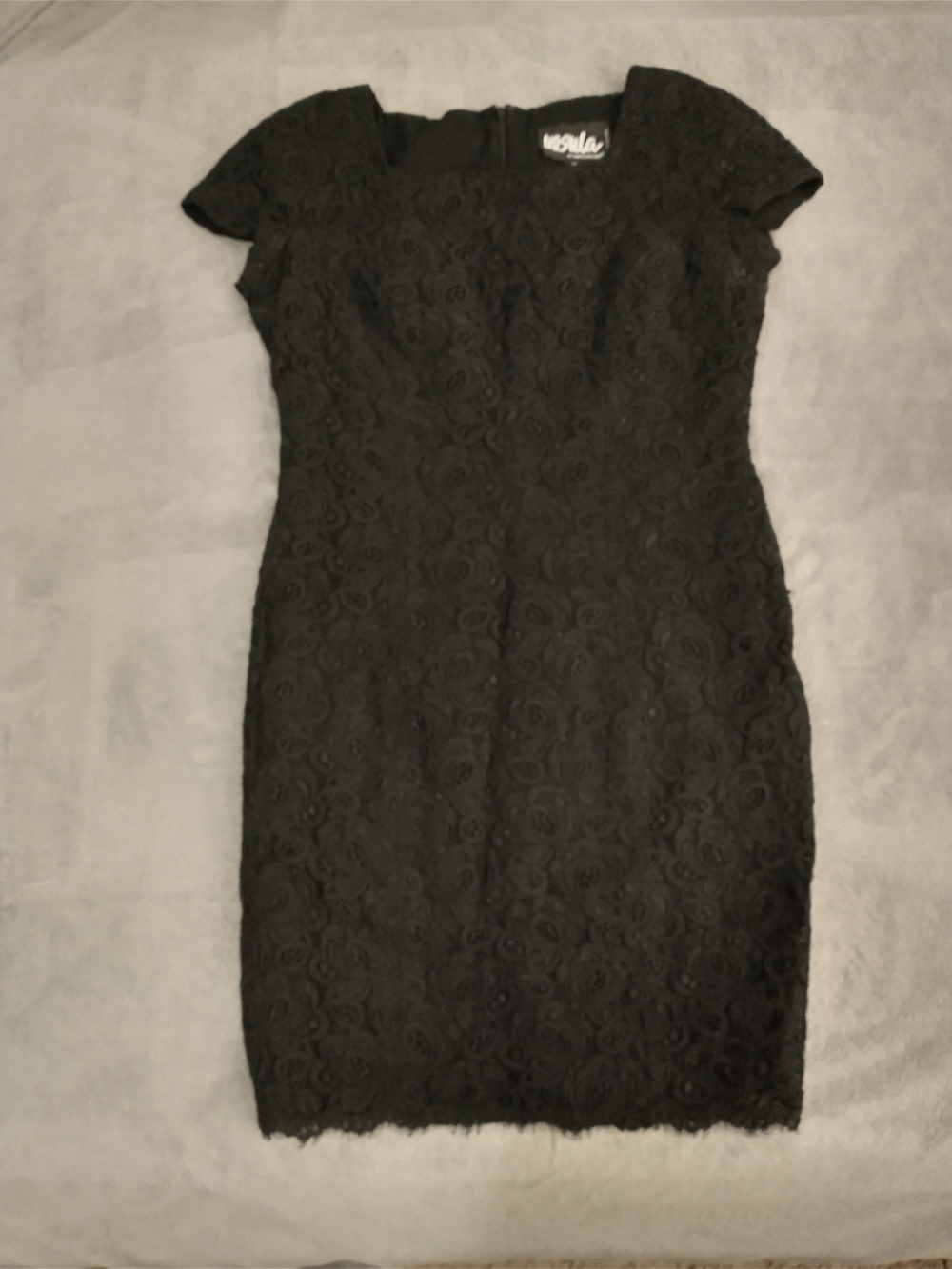 VTG Ursula of Switzerland (RN 69669) - Size 8 petite - Black Elegant Lace Dress